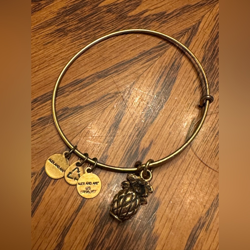 Alexi and Ani Pineapple Charm Bangle Bracelet